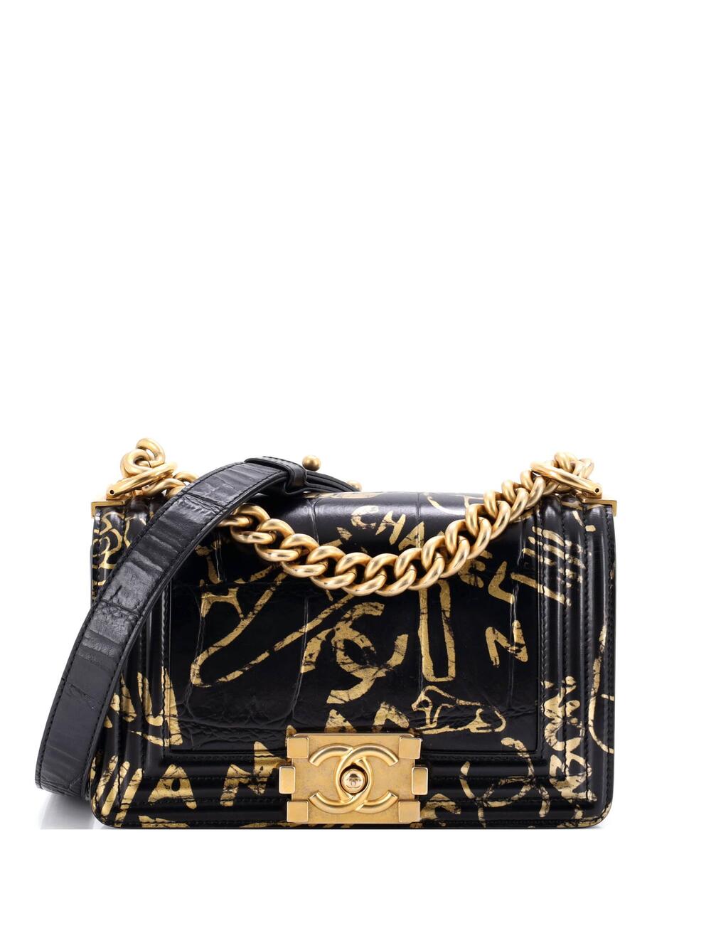 Chanel Boy Flap Bag Graffiti Crocodile #254490C48B
